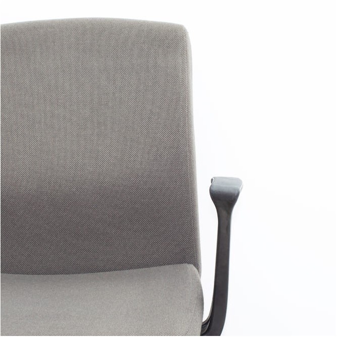 Silla confidente azul o gris base patín