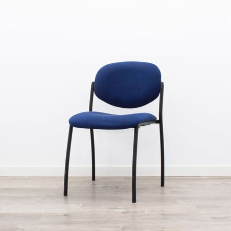 Silla confidente azul sin brazos