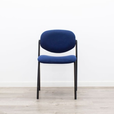 Silla confidente azul sin brazos