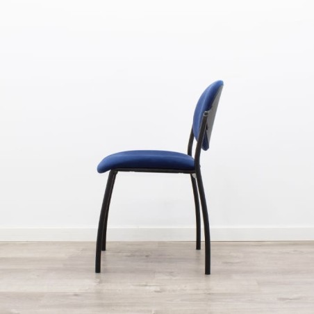 Silla confidente azul sin brazos