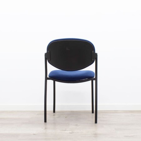 Silla confidente azul sin brazos