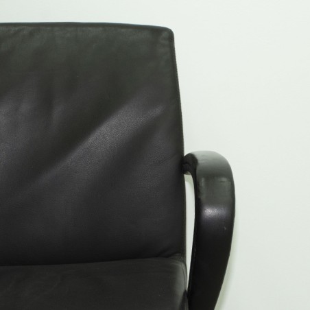 Silla operativa giratoria polipiel negra basculante