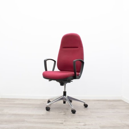 Silla operativa granate respaldo alto