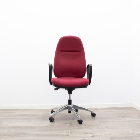 Silla operativa granate respaldo alto