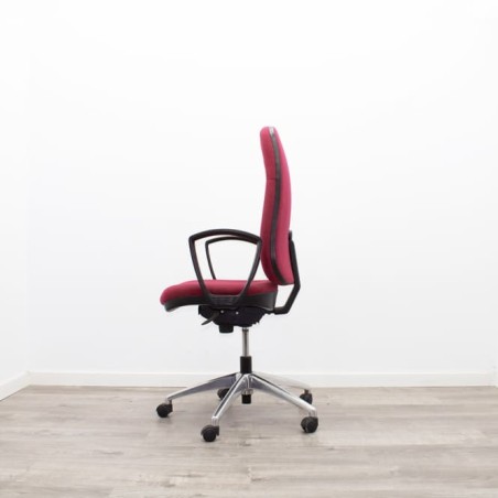 Silla operativa granate respaldo alto