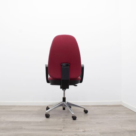 Silla operativa granate respaldo alto