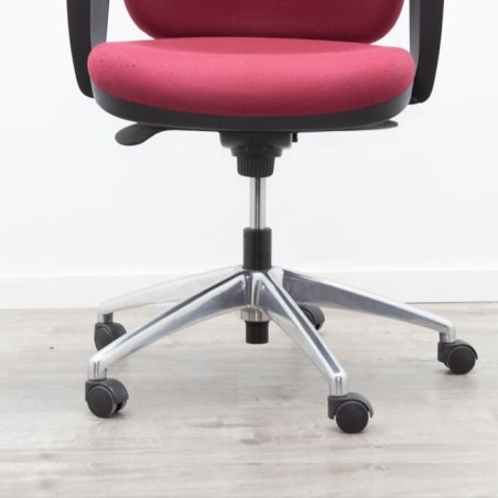 Silla operativa granate respaldo alto