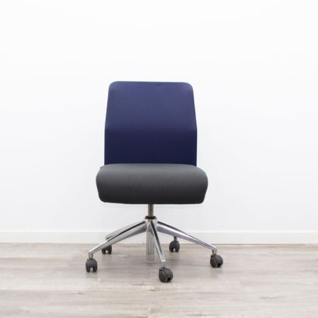 Silla operativa bicolor azul y gris
