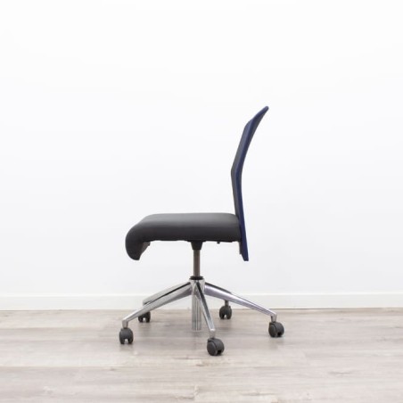 Silla operativa bicolor azul y gris