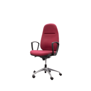 Silla operativa granate respaldo alto