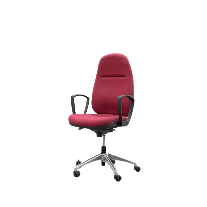 Silla operativa granate respaldo alto