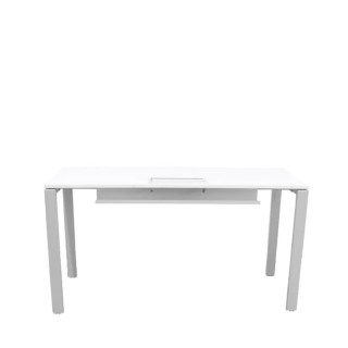 Mesa Operativa tapa melamina blanca con estructura metálica 2