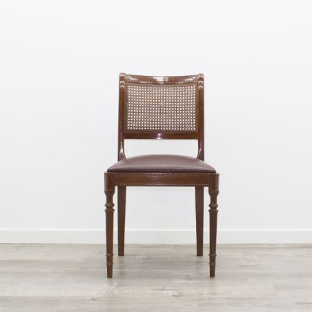 Silla fija en napel burdeos