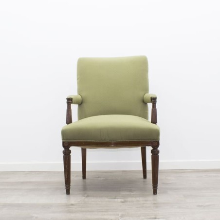 Sillón fijo en tela verde