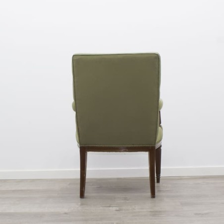 Sillón fijo en tela verde