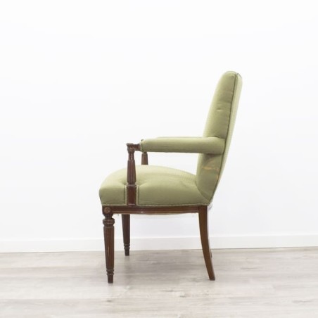 Sillón fijo en tela verde