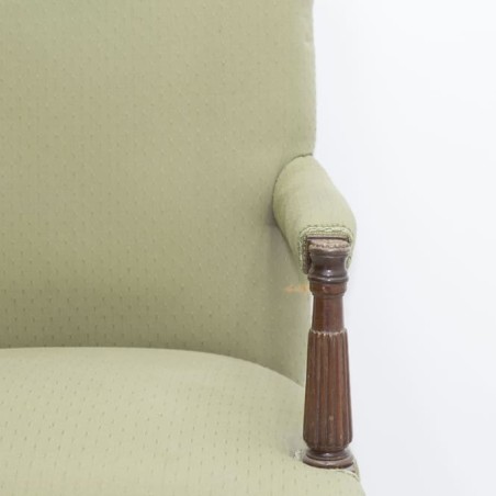 Sillón fijo en tela verde