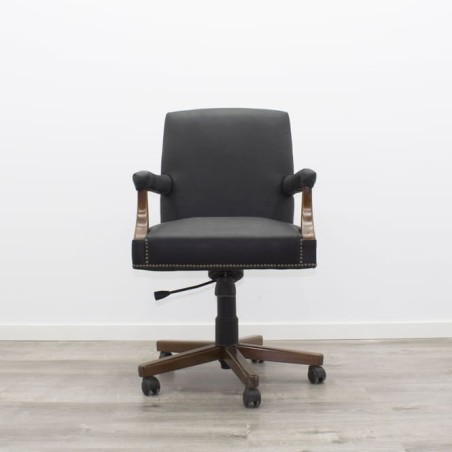 Sillón dirección giratorio con tapizado en negro