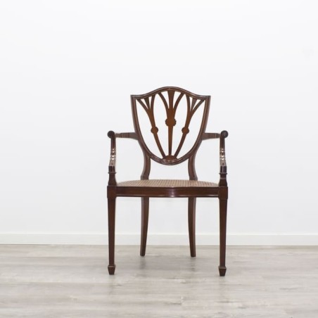 Silla todo madera con brazos