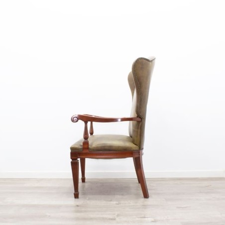 Sillón Cairo piel musgo