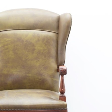 Sillón Cairo piel musgo