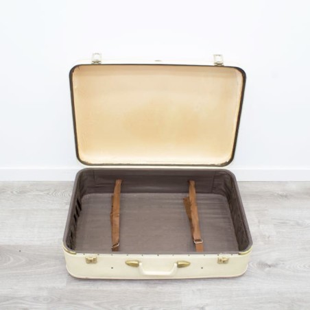 Maleta beige de viaje