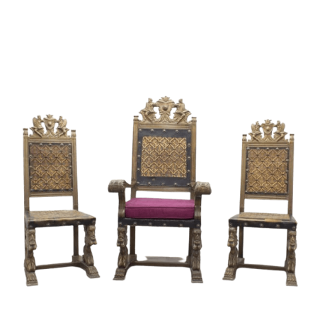 Sillón clásico estilo madera con brazos