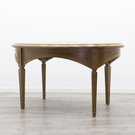 Mesa ovalada de madera roble