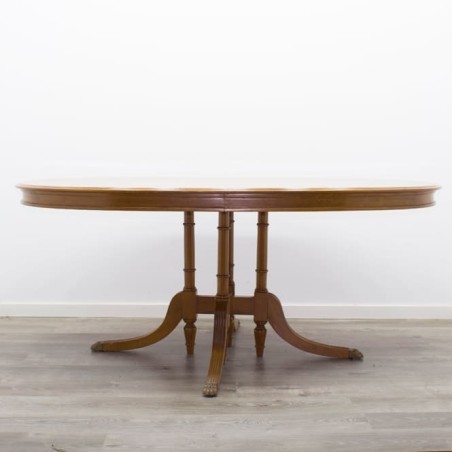 Mesa de juntas ovalada raíz roble