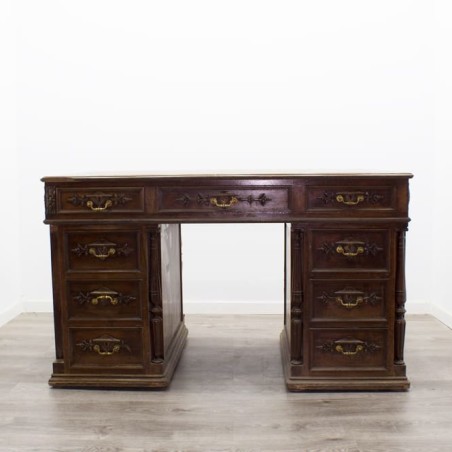 Mesa con 9 cajones de madera rústico