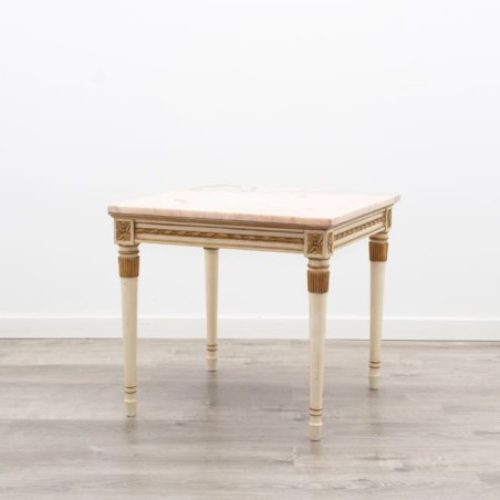 Mesa de rincón lacada blanca