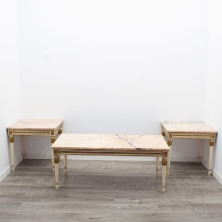 Mesa de rincón lacada blanca
