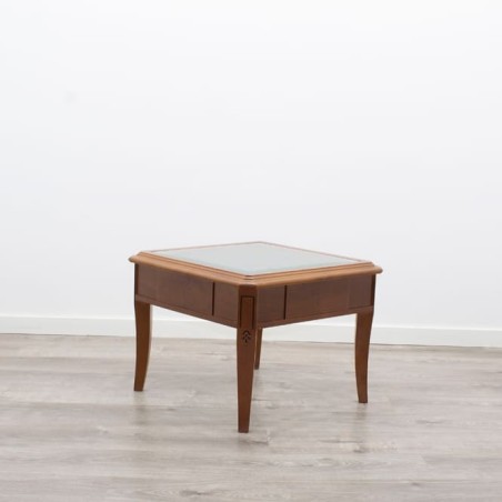 Mesa rincón clásica de madera nogal
