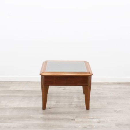 Mesa rincón clásica de madera nogal