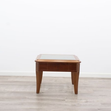 Mesa rincón clásica de madera nogal