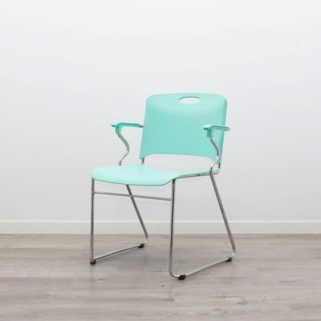 Silla colectividad en azul turquesa