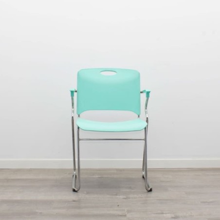 Silla colectividad en azul turquesa