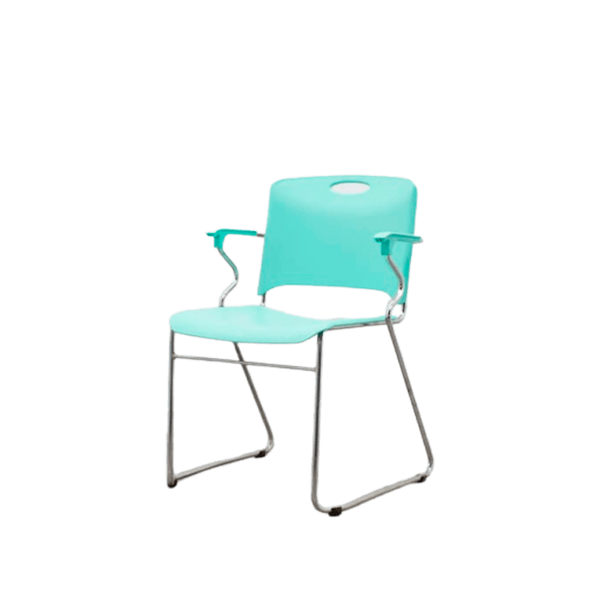 Silla colectividad en azul turquesa