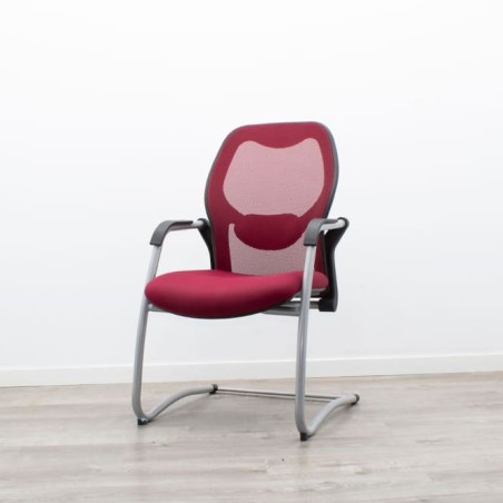 Silla confidente tapizado granate