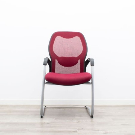 Silla confidente tapizado granate