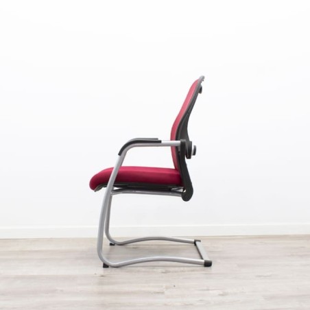 Silla confidente tapizado granate