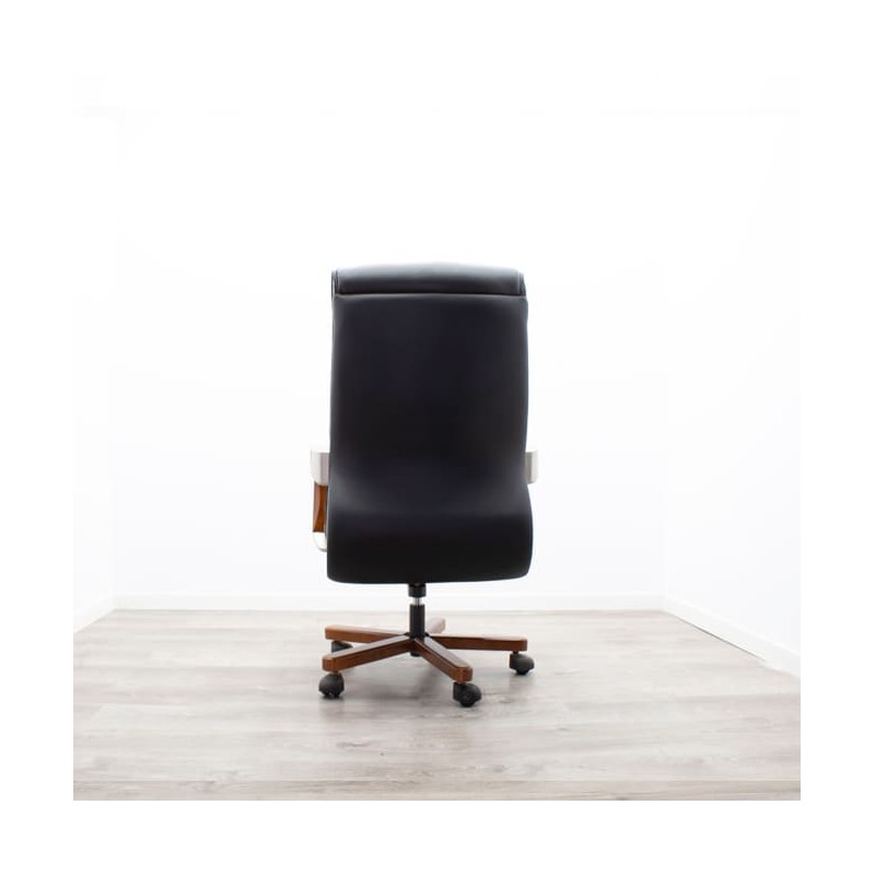 Sillón de dirección en napel negro sistema sincro